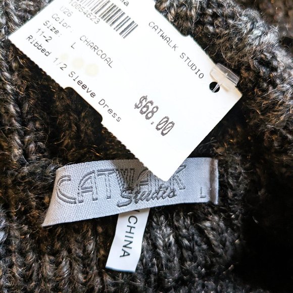 NWT Turtleneck Cable Knit Mini Sweater Dress - Picture 6 of 8